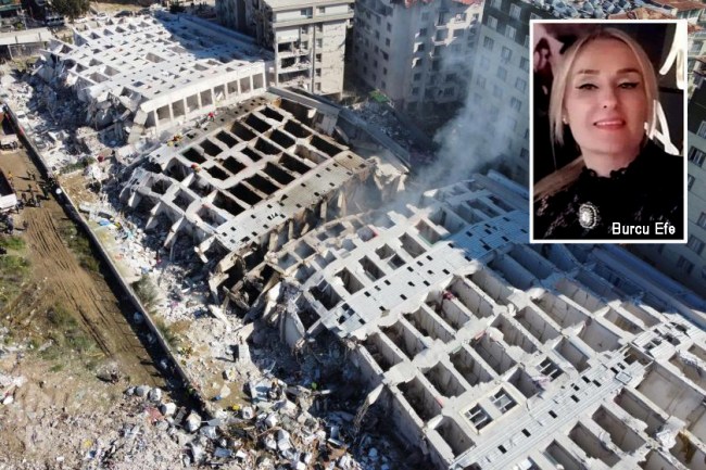 Karadeniz Ereğlili Burcu Efe, Kahramanmaraş merkezli depremde, Hatay‘ın Antakya ilçesinde enkaz altında hayatını kaybetti.