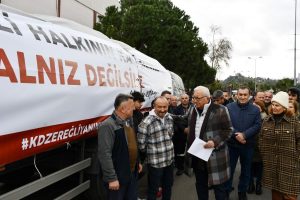     Kdz. Ereğli halkının deprem bölgesindeki vatandaşlara ulaştırılmak üzere Kdz.