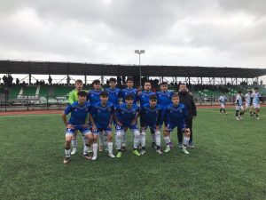 Zonguldak Ereğli Spor (ZES) U-18 takımı Kozlu Sahasında Zonguldak İl