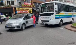 İstanbul yol ayrımı mevkisinde meydana gelen kazada özel halk otobüsü