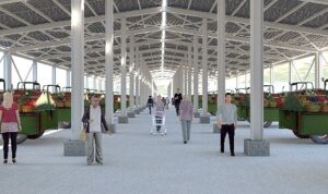 Muğla Büyükşehir Belediyesi Fethiye İlçesi Karaçulha Toptancı Hali içerisine yaklaşık