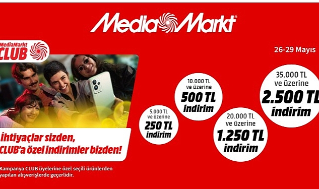 MediaMarkt, 29 Mayıs’a kadar sürdüreceği kampanya ile CLUB üyelerine özel