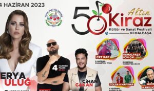 50. Altın Kiraz Kültür ve Sanat Festivali Kemalpaşa Rekreasyon Alanı’nda