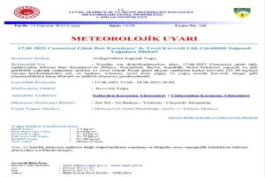 Meteoroloji Genel Müdürlüğü’nden yağış uyarısı geldi. Zonguldak Valiliğinden açıklanan verilere