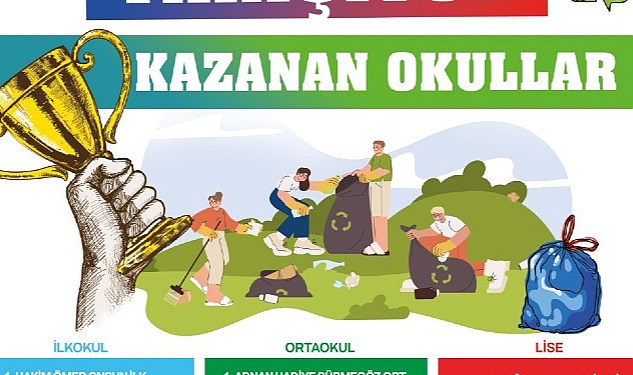 103 okulun toplamda 117 bin 675 kilogram atık topladığı yarışmada