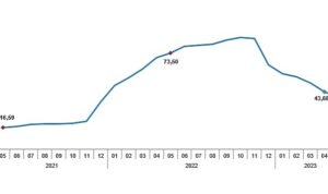 TÜİK: TÜFE'deki (2003=100) değişim 2023 yılı Mayıs ayında bir önceki
