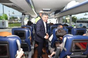 Düzce’den Kurban Bayramı için memleketlerine otobüsle gidecek vatandaşları Düzce Valisi