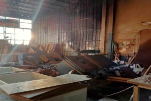 Zonguldak’ın Ereğli ilçesinde bir iş yerinde meydana gelen yangın itfaiye