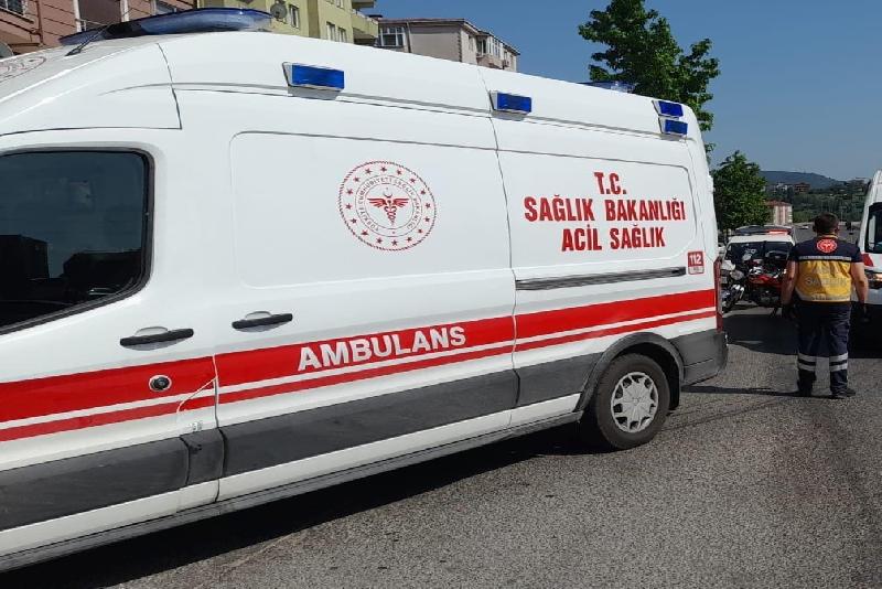 Zonguldak’ın Ereğli ilçesinde seyir halindeyken birden alev alan ATV’nin sürücüsü