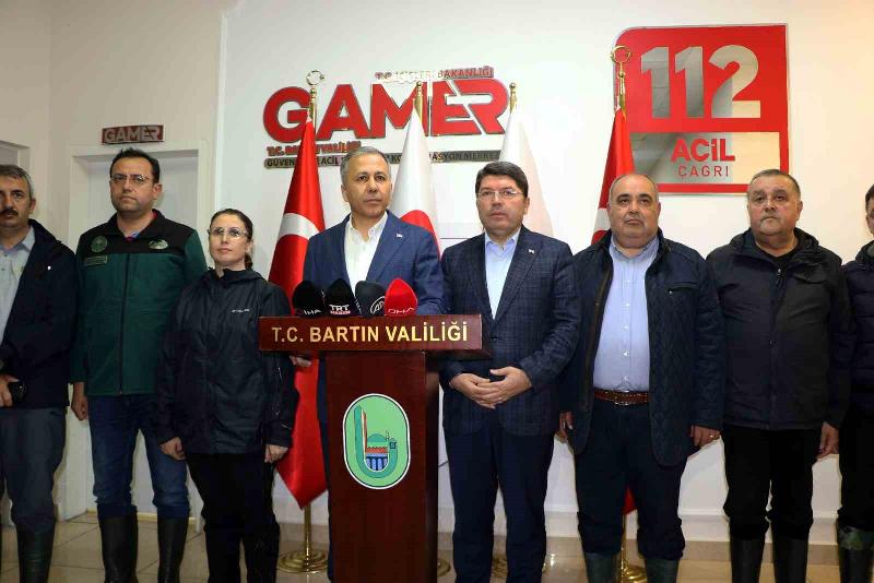 Bartın’da yaşanan sel felaketi sonrası bölgeye hareket eden İçişleri Bakanı