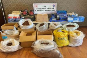 Zonguldak’ın Ereğli ilçesinde KOM ekipleri tarafından yapılan operasyonda çok sayıda