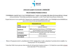 Zonguldak Gençlik ve Spor İl Müdürlüğü 9 ay süreli 24