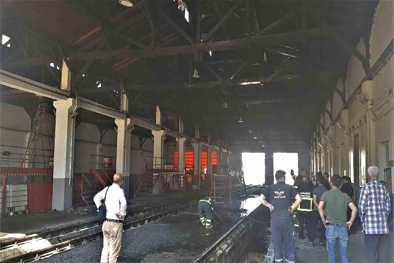 Karabük’te Devlet Demiryollarına ait depoda çıkan yangın büyümeden söndürüldü. Olay,