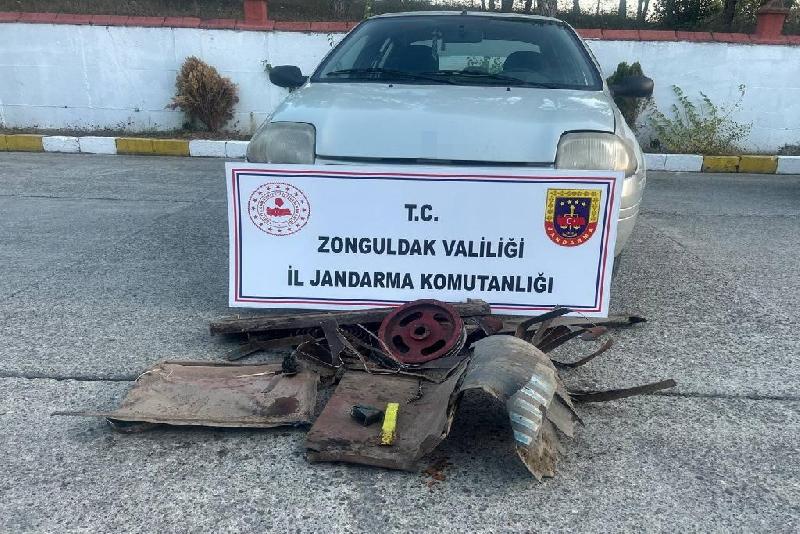 Zonguldak’ta bir iş yerinden hırsızlık olayının şüphelisi yakalandı. Çalınan malzemeler