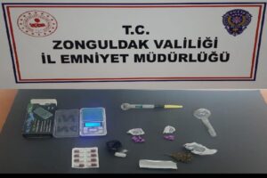 Zonguldak’ta polis ekiplerince düzenlenen operasyonda ölümcül etkiye sahip uyuşturucu madde