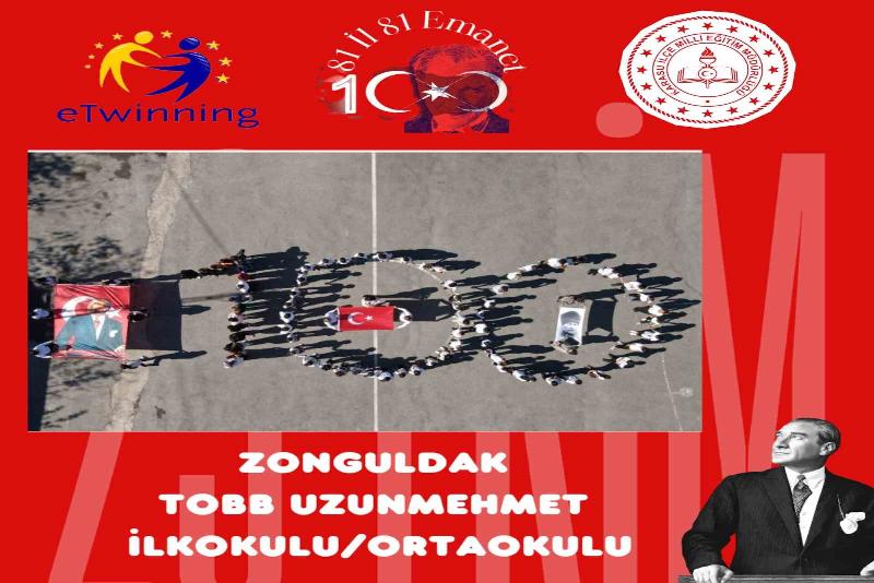 Türkiye Cumhuriyeti’nin kuruluşunun 100. yılında 81 ilde E-Twinning projesi hazırlandı.