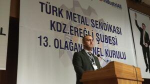 Zonguldak’ın Ereğli İlçesinde, Türk Metal Sendikası 13. Genel Kurulu gerçekleştirildi.