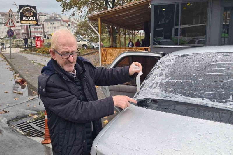 Zonguldak’ın Alaplı ilçesinde magandaların açtığı ateş sonucu havadan düşen kör