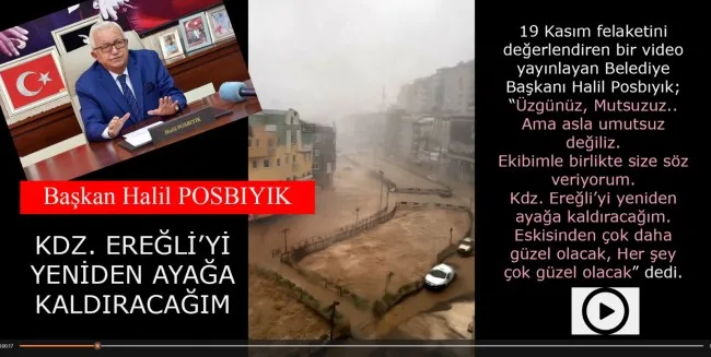 19 Kasım’da Kdz. Ereğli’nin yaşadığı durumu kendi sesiyle özetleyen bir video