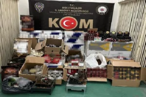 Bolu’da iki iş yerine yapılan operasyonda toplam değeri 1 milyon