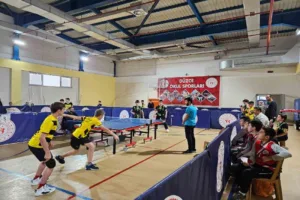 DÜZCE(İHA) – Düzce’de Okul Sporları Masa Tenisi turnuvasında kızlarda Cumayeri