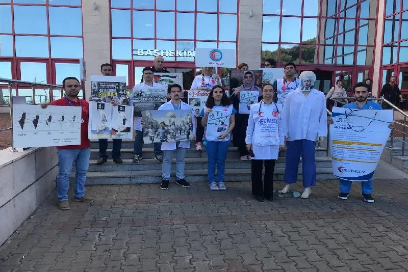 Zonguldak’ta Hekimsen İl Temsilciliği, Gazze Şeridi’nde yer alan Şifa Hastanesi’nin