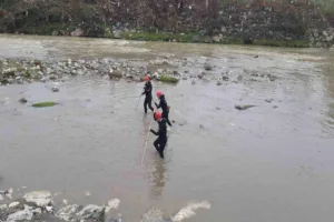 DÜZCE(İHA) – Düzce’de gerçekleştirilen sel saha tatbikatında Melen Çayına düşen