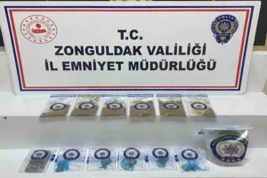 Zonguldak’ta polis ekiplerince düzenlenen operasyonda uyuşturucu veya uyarıcı madde ticareti