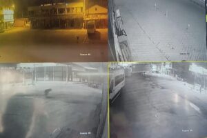 Kastamonu’nun Cide ilçesinde sabah saatlerinde sokakları süpüren temizlik işçisinin karşısına