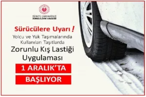 Zonguldak Valiliği; 1 Aralık itibariyle zorunlu kış lastiği uygulamasının hayata