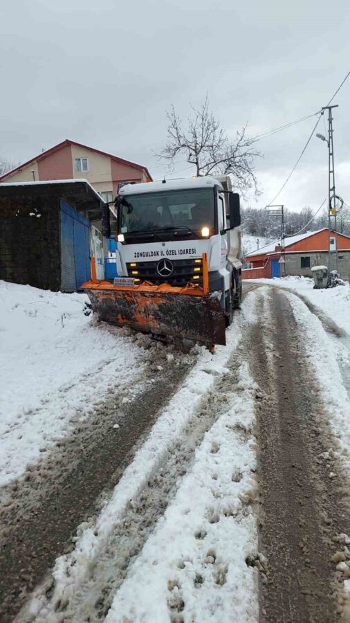 Zonguldak Yüksek Kesimlerde Yakalanan Karla Mücadele!