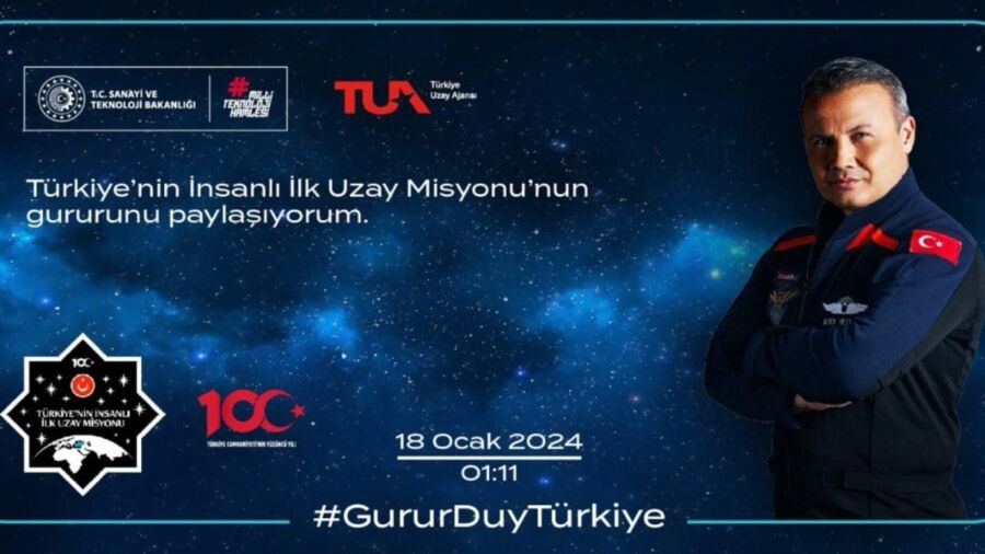 Sanayi ve Teknoloji Bakanlığı, Uzay Hatırası Kartıyla Tarihi Anı Ölümsüzleştiriyor Sanayi ve Teknoloji Bakanlığı’nın liderliğinde, Türkiye’de gerçekleşen uzay görevi öncesinde,