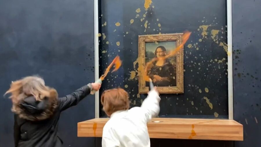 Louvre Müzesi’ndeki Mona Lisa’ya Çorbalı Saldırı!