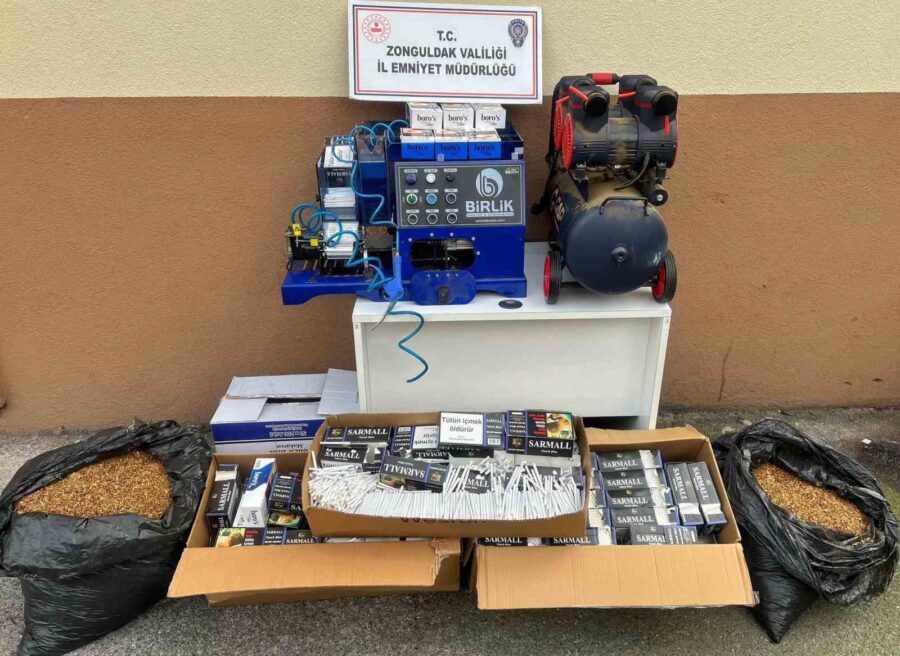 Zonguldak’ta Kaçak Makaron ve Tütün Operasyonu! Zonguldak polis ekipleri, Kdz. Ereğli ilçesinde gerçekleştirdikleri operasyonda kaçak tütün