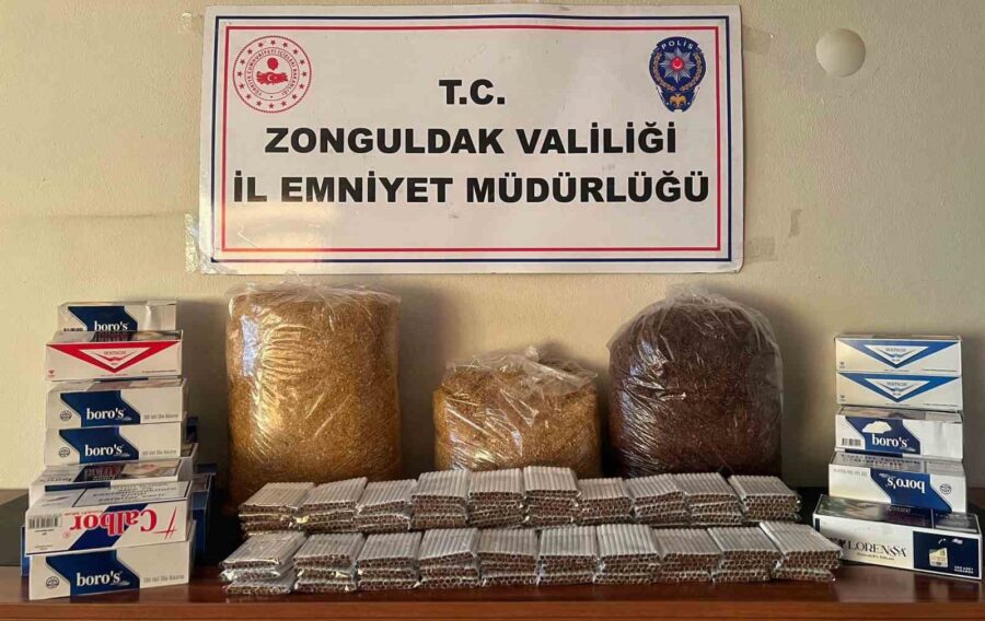 Zonguldak Polisi Kaçak Makaron ve Tütün Operasyonuyla Şaşırttı!