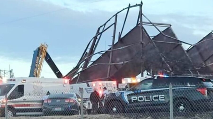 ABD’nin Idaho eyaletinde bulunan bir havalimanındaki inşaat halindeki hangarın çökmesi