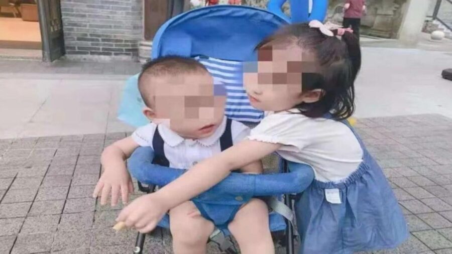 Çin’in Chongqing kentinde 2 yaşındaki kız ve 1 yaşındaki erkek