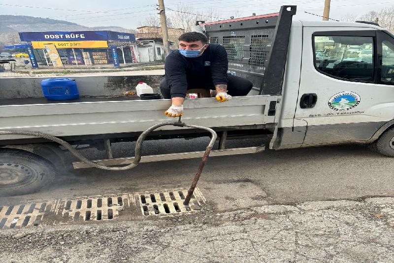 Bartın belediyesi tarafından kent merkezinde ve İnkumu beldesinde haşaralere karşı