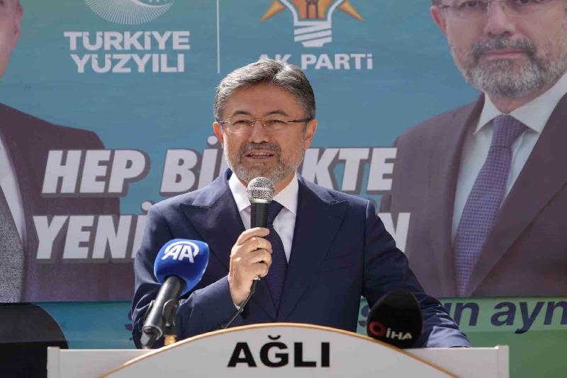 Kastamonu’nun Ağlı ilçesinde vatandaşlara seslenen Tarım ve Orman Bakanı İbrahim