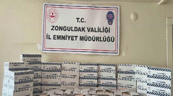 Zonguldak’ta 24 bin adet makaron ele geçirildi