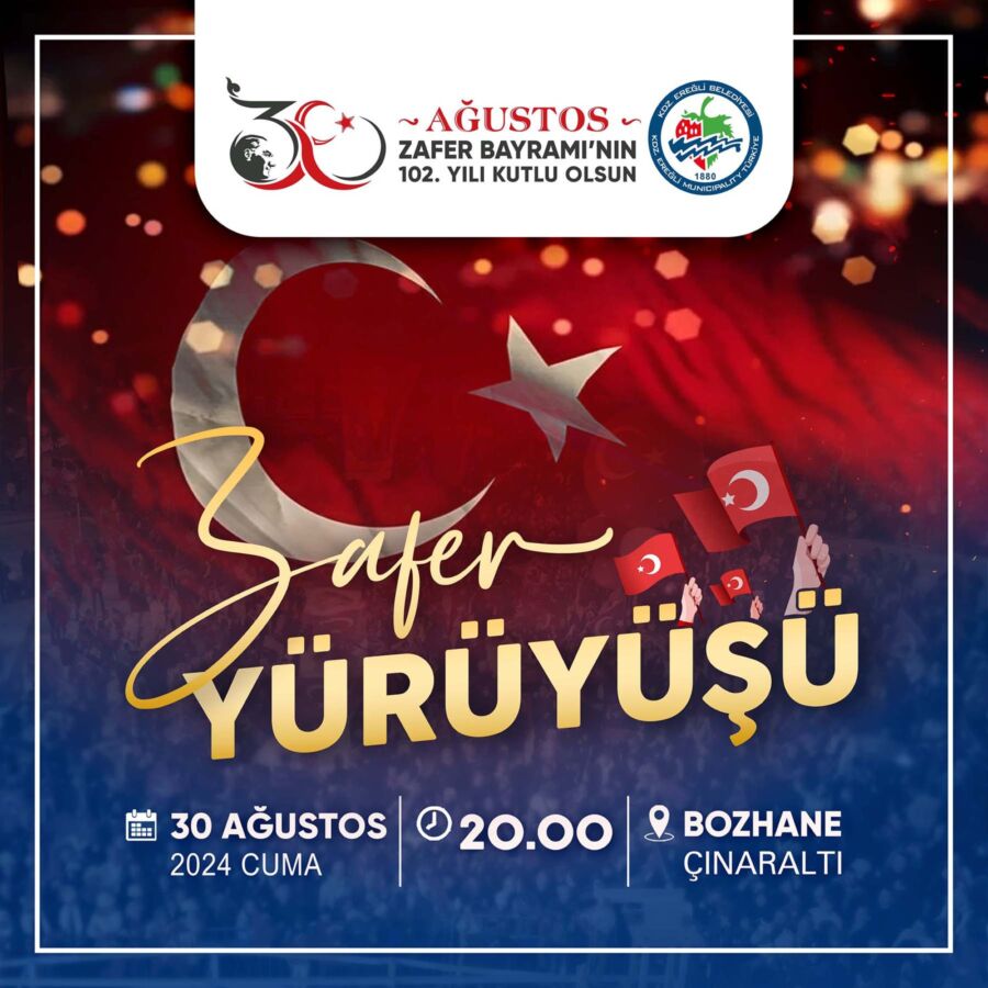 Kdz. Ereğli Belediyesi 30 Ağustos Zafer Bayramı’nın 102. Yılını büyük