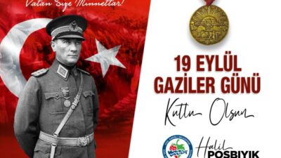 Kdz. Ereğli Belediye Başkanı Halil Posbıyık, Gaziler Günü nedeniyle kutlama