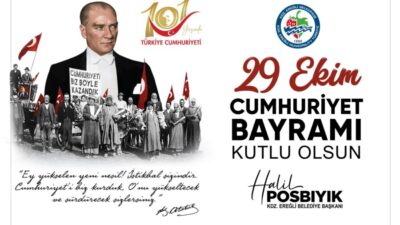 Kdz. Ereğli Belediye Başkanı Halil Posbıyık, Cumhuriyetin 101. Yılı nedeniyle
