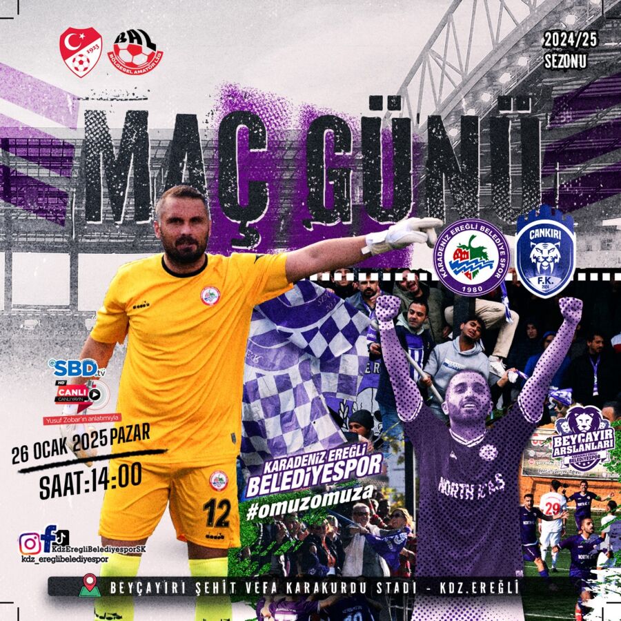 TFF Bölgesel Amatör (BAL) Ligi 17.hafta karşılaşmasında Kdz.Ereğli Belediyespor, 26