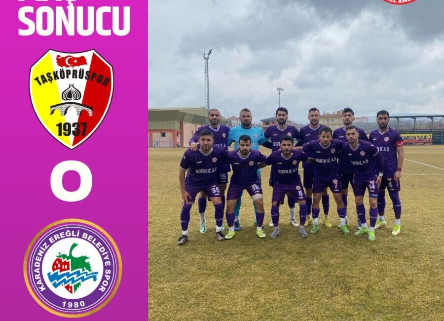 TAŞKÖPRÜ’DE 1 ATIP 3 ALDIK: 0-1 BAL Ligi 5. Grup 20.hafta mücadelesinde Kastamonu temsilcisi Taşköprüspor’a