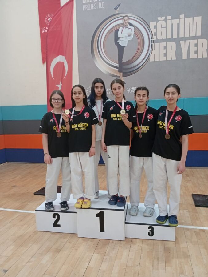 Zonguldak’ta Okullar arası Yıldızlar Türkiye Taekwondo Şampiyonası  İl seçmelerinde Merih