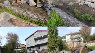 Zonguldak’ın Ereğli ilçesi Güllük köyünde yapımı devam eden köy konağının