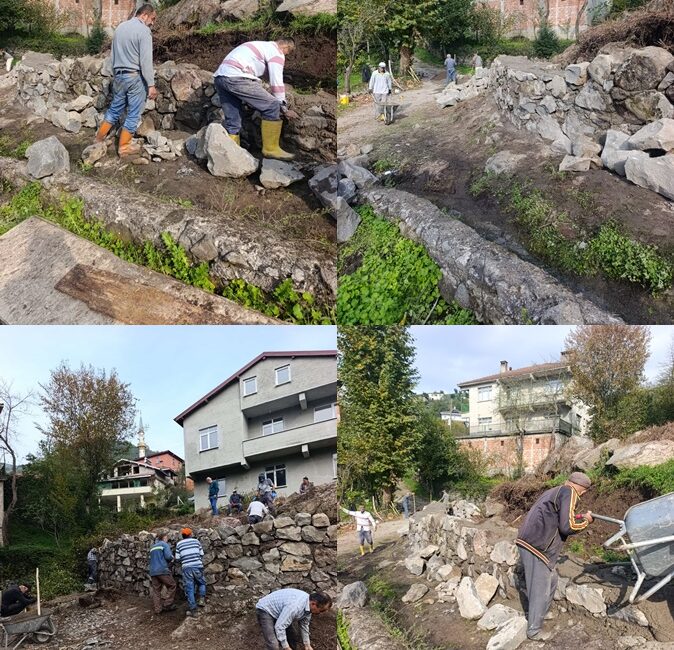 Zonguldak’ın Ereğli ilçesi Güllük köyünde yapımı devam eden köy konağının