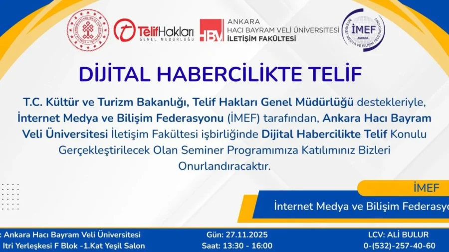 ANKARA – BHA Kültür ve Turizm Bakanlığı Telif Hakları Genel