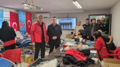 ZONGULDAK’ın Ereğli ilçesinde, Türk Metal Sendikası üyesi yüzlerce işçi, Türk